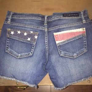 Red, white and blue shorts